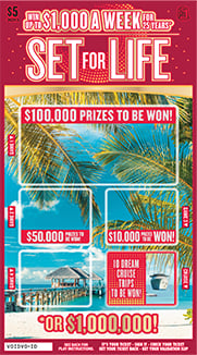 $5 Set For Life — $1,000,000 Top Prize