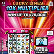 $4 Lucky Lines 10X Multiplier - 13147